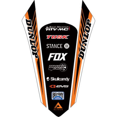 Attack Graphics Turbine Rear Fender Decal Orange for KTM Off-Road Motorcycles